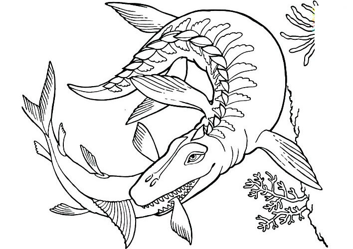Desenho e Imagem Dinossauro Cabeça para Colorir e Imprimir Grátis