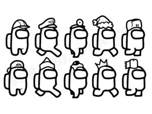 among us para colorir