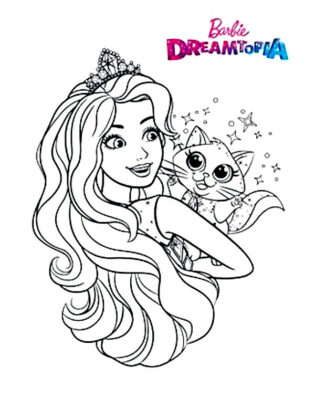 barbie desenho para colorir