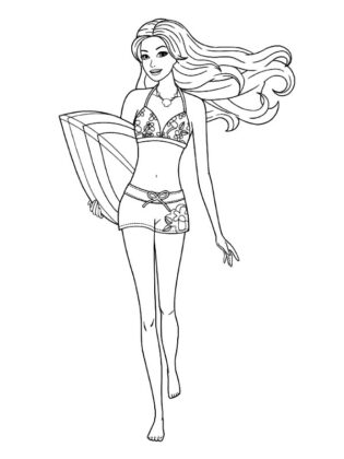 desenho barbie para colorir