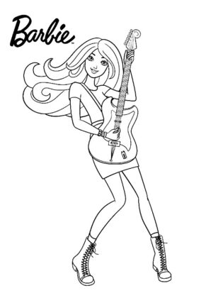 desenho barbie para colorir