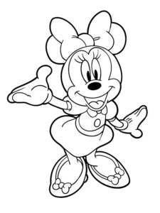 desenho da minnie para colorir