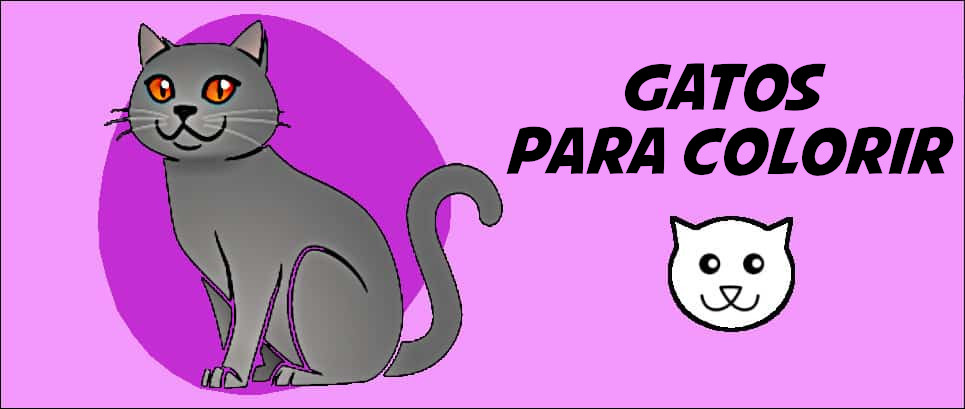 Gato para Colorir : 40 desenhos para imprimir