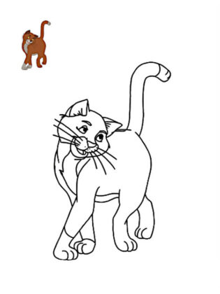 desenho de gatos para colorir