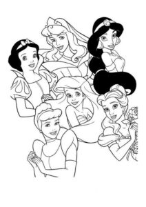 desenho de princesa para colorir