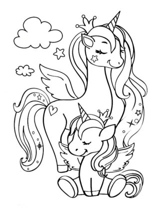 desenho de unicornio para colorir