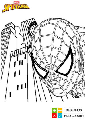 desenho do homem aranha para colorir