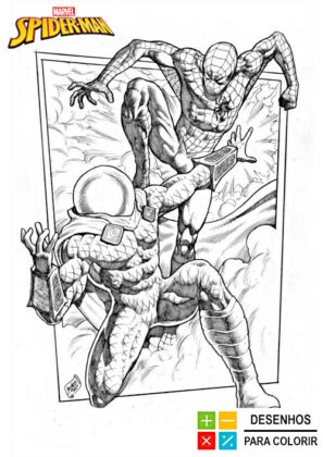 desenho do homem aranha para colorir