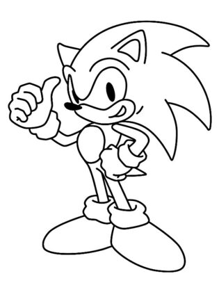 sonic para colorir e imprimir