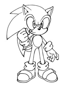 sonic para colorir