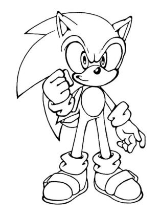 sonic para colorir