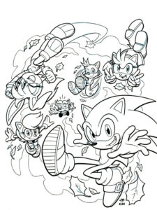 sonic para colorir e imprimir
