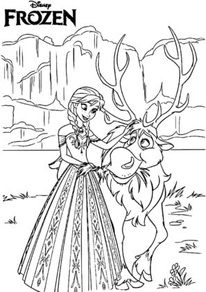 desenho para colorir frozen