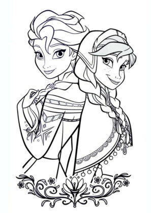 desenhos frozen para colorir