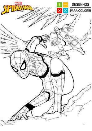 desenho homem aranha para colorir