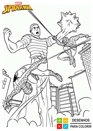 desenho homem aranha para colorir