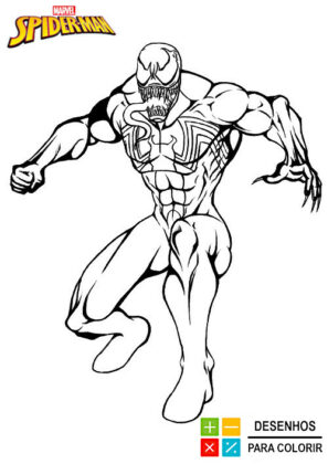 desenho homem aranha para colorir