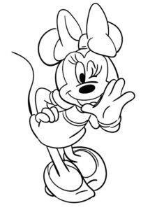 desenho minnie para colorir