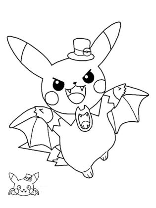 desenho pikachu para colorir