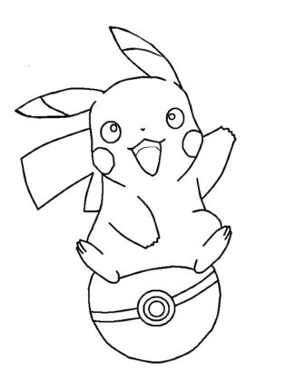 desenho pikachu para colorir
