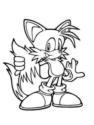 sonic para colorir