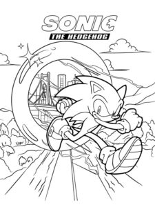 sonic para colorir