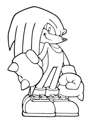 sonic para colorir
