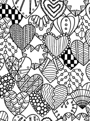 desenhos de coração para colorir