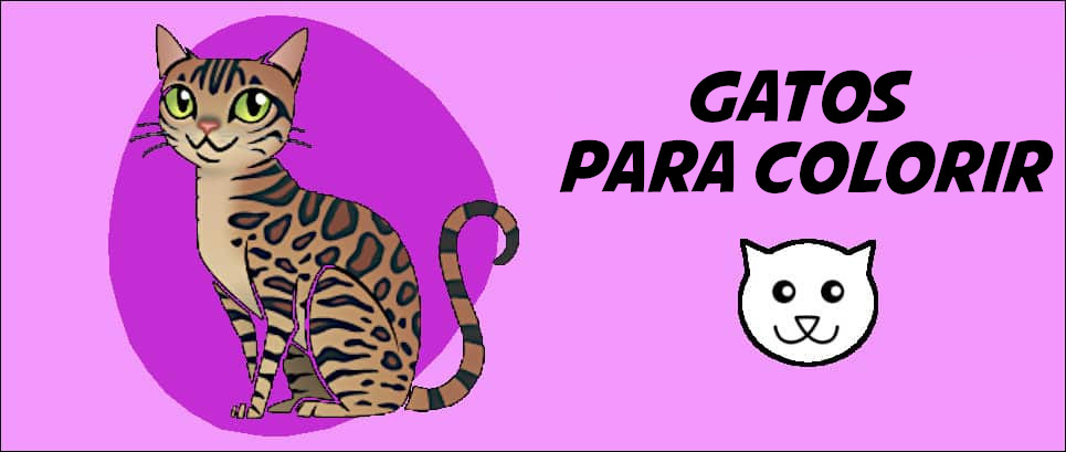 Desenhos de Gatos para Imprimir e Colorir