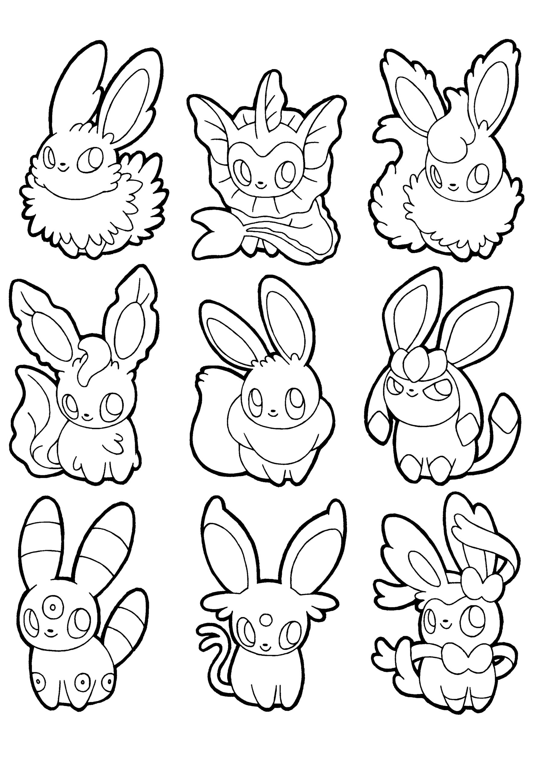 Desenhos Pokemon para imprimir, colorir e pintar – nova lista com