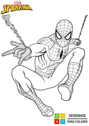 desenhos para colorir homem aranha