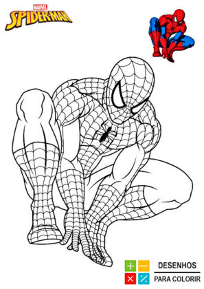 desenhos para colorir homem aranha