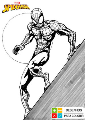 desenhos para colorir homem aranha