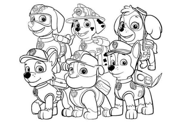 desenhos para colorir patrulha pata