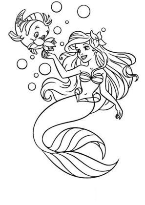 desenhos para colorir sereia