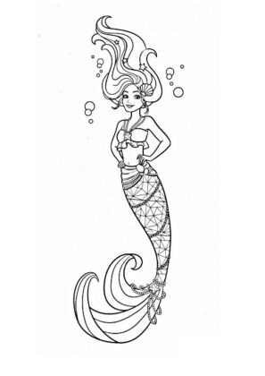desenhos para colorir sereia