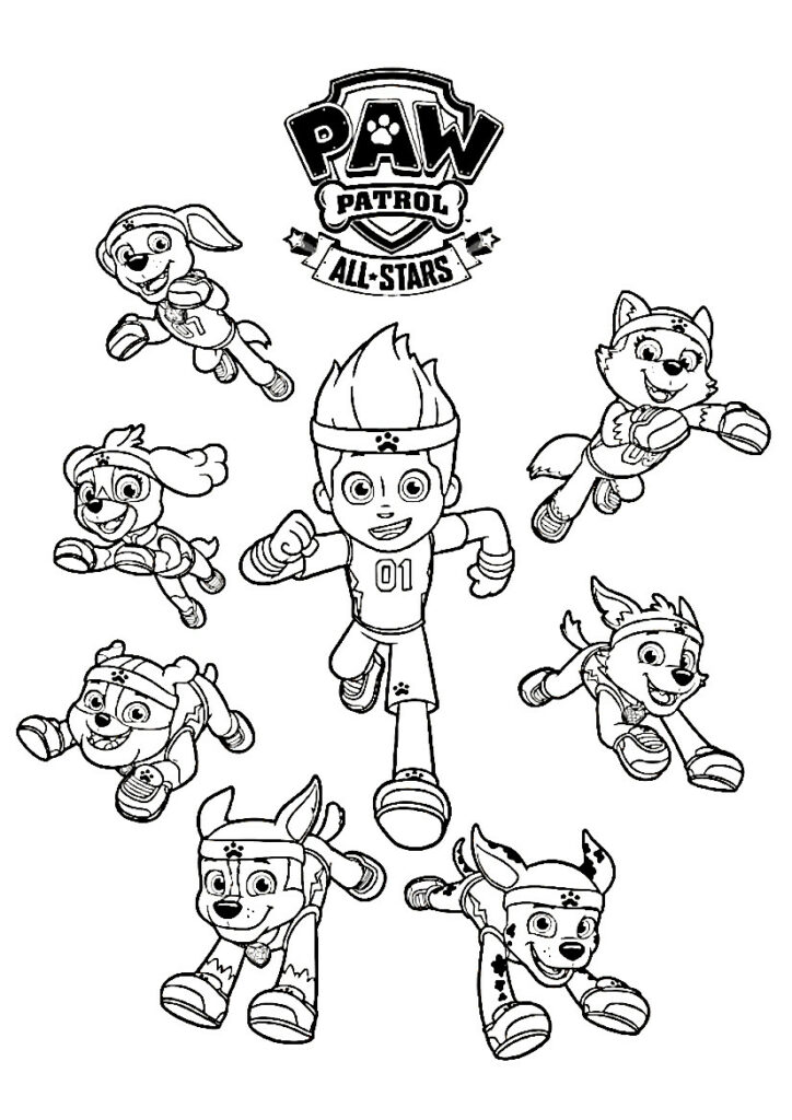 Patrulha Pata para Colorir : 30 desenhos para imprimir