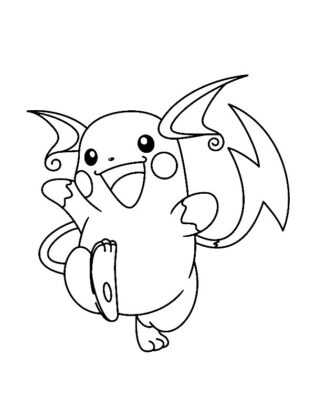 desenhos pikachu para colorir