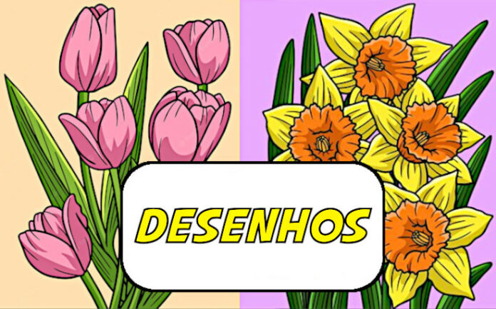 flores para colorir