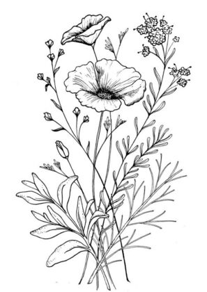 flores para colorir e imprimir