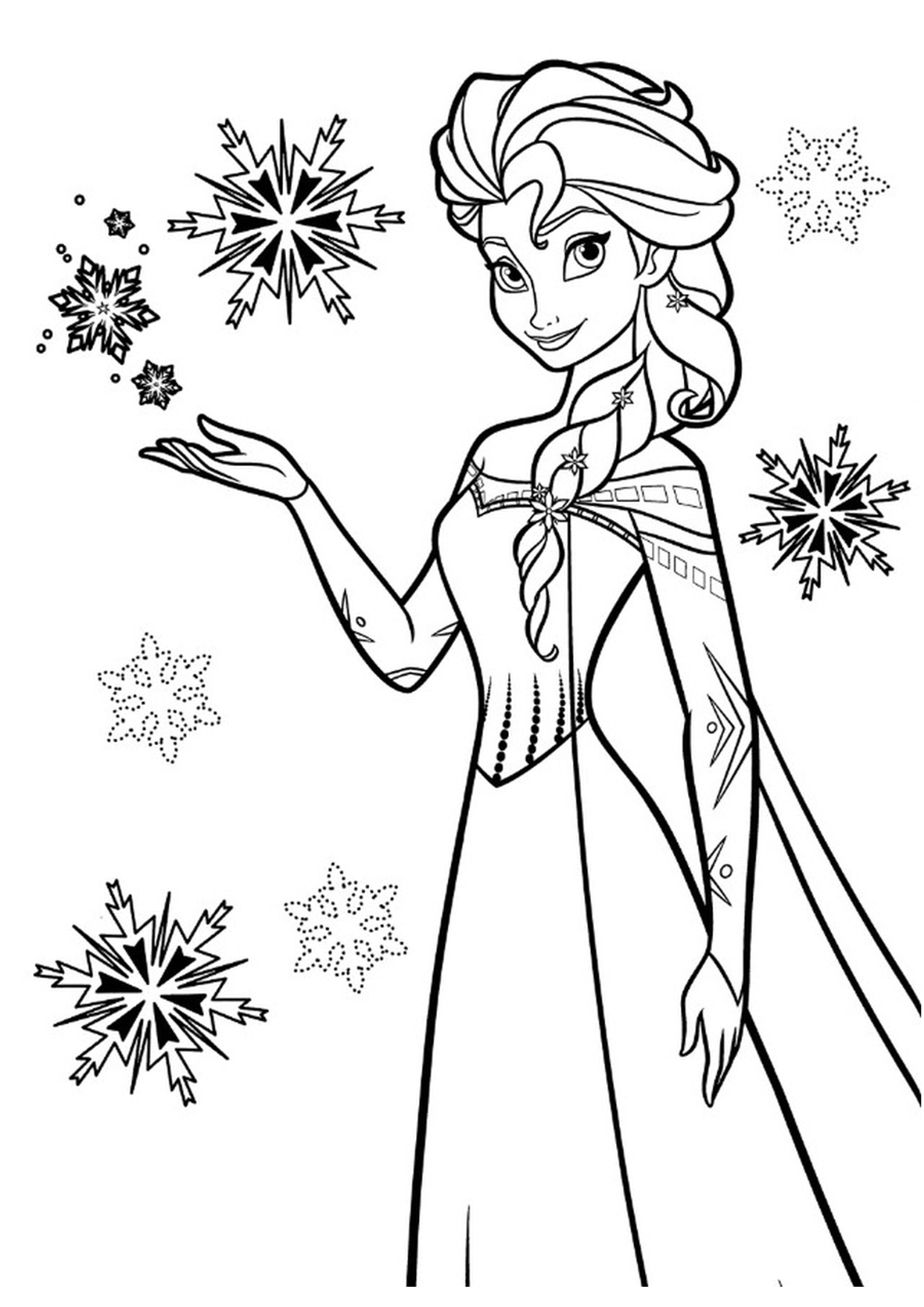 ▷ Desenhos de Frozen para colorir