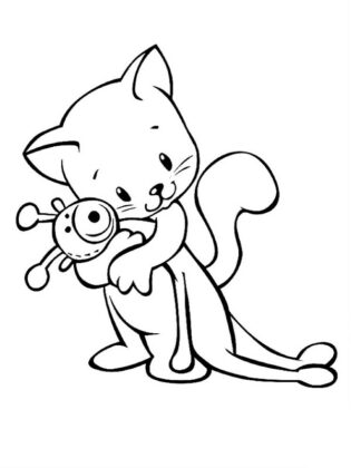 gatinho para colorir