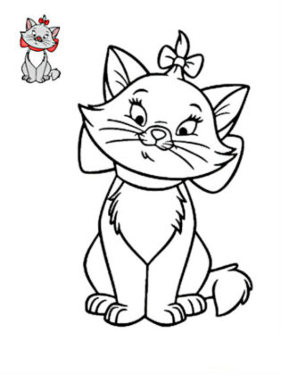 gato para colorir