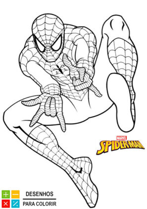 homem aranha para colorir