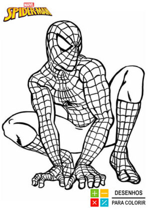 homem aranha para colorir