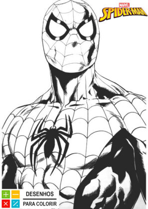 homem aranha para colorir