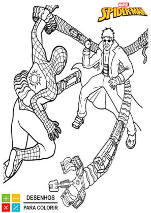 homem aranha para colorir e imprimir
