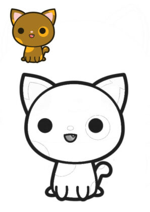 kawaii para colorir