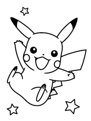pikachu desenho para colorir