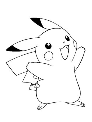 pikachu desenho para colorir